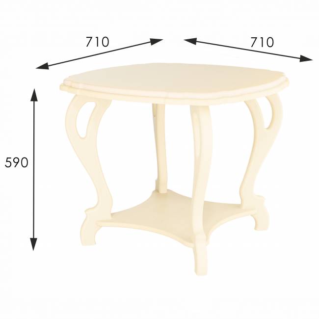 Стол журнальный Кофейный П дуб шампань Л