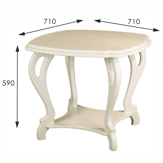 Стол журнальный Кофейный П дуб шампань Л