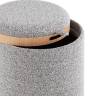 Пуф-столик с ящиком Хюгге S букле серый