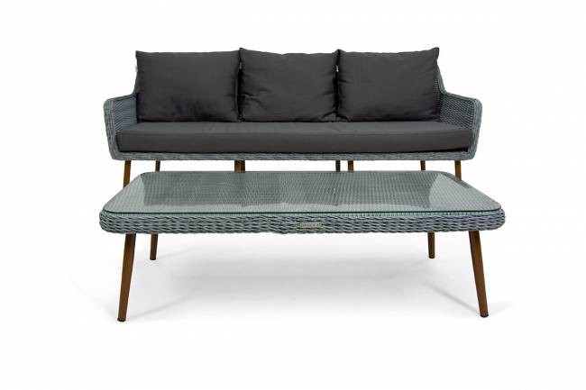 Комплект плетеной мебели MOKKA RIMINI (стол кофейный, 2 кресла, диван 3 х-местный) Комплект плетеной мебели MOKKA RIMINI (стол кофейный, 2 кресла, диван 3 х-местный)