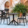 Стол пластиковый Sky Table 70 черный 700х700х740 мм