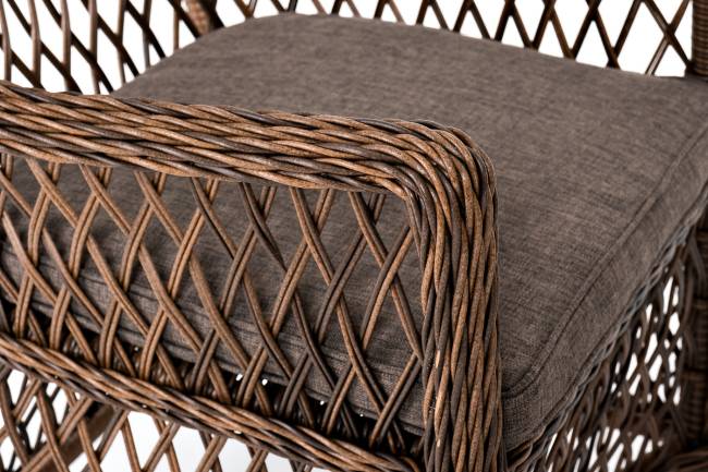 "Эспрессо - 80 L" обеденная группа плетеная, цвет коричневый "Эспрессо - 80 L" обеденная группа плетеная, цвет коричневый