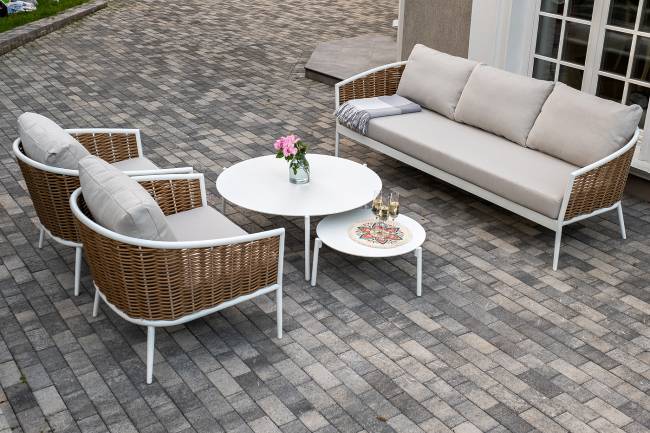 "Тоскана" лаунж-зона из искусственного ротанга, цвет соломенный "Тоскана" лаунж-зона из искусственного ротанга, цвет соломенный