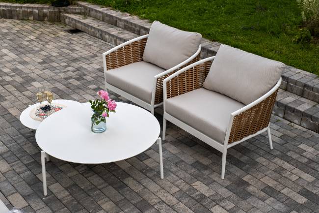 "Тоскана" лаунж-зона из искусственного ротанга, цвет соломенный "Тоскана" лаунж-зона из искусственного ротанга, цвет соломенный