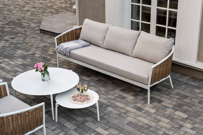 "Тоскана" лаунж-зона из искусственного ротанга, цвет соломенный "Тоскана" лаунж-зона из искусственного ротанга, цвет соломенный