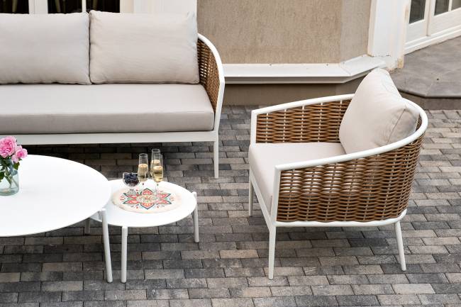 "Тоскана" лаунж-зона из искусственного ротанга, цвет соломенный "Тоскана" лаунж-зона из искусственного ротанга, цвет соломенный