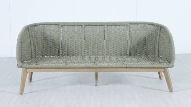 Диван деревянный трехместный Madrague светлый тик, бежевый 1860х803х774 мм