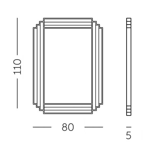 Зеркало пластиковое Cordiale Mirror M Standard 800х50х1100 мм Зеркало пластиковое Cordiale Mirror M Standard 800х50х1100 мм