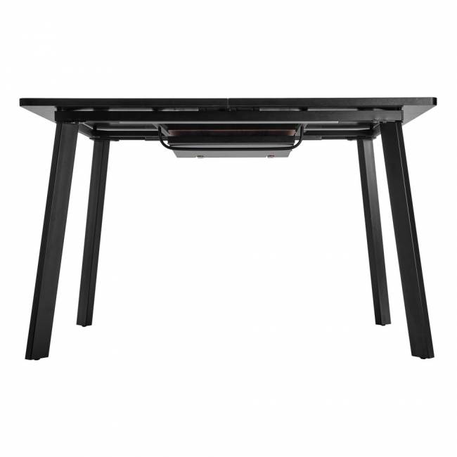 Стол Dublin раскладной 120-160х80х75 Дуб Вотан, чёрные ножки Стол Dublin раскладной 120-160х80х75 Дуб Вотан, чёрные ножки