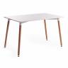 Стол JOHN (mod. T1001) МДФ/дерево, 120 х 80 х 75 см , White (Белый) / Natural (натуральный) White (Белый) / Natural (натуральный) МДФ/дерево