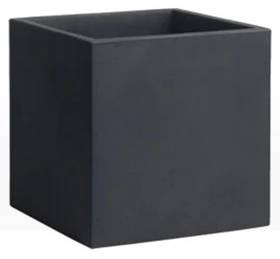 Кашпо пластиковое Iris Vase антрацит 500х500х500 мм