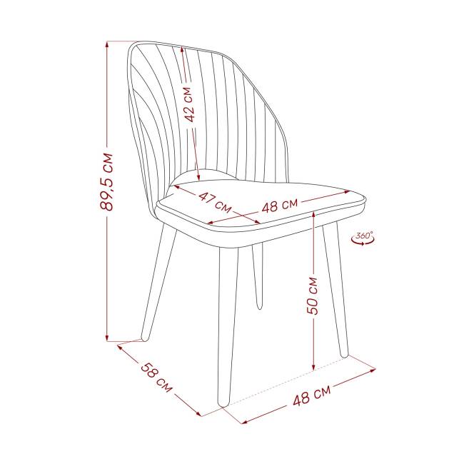 Стул Leset Арман 360 (поворотный механизм) Бежевый Чёрный