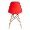 Стул CINDY (EAMES) (mod. 1801) / 1 шт. в упаковке дерево бук/металл/сиденье пластик, 45x51x82 см, Red (красный) Red (красный) дерево бук/металл/сиденье пластик