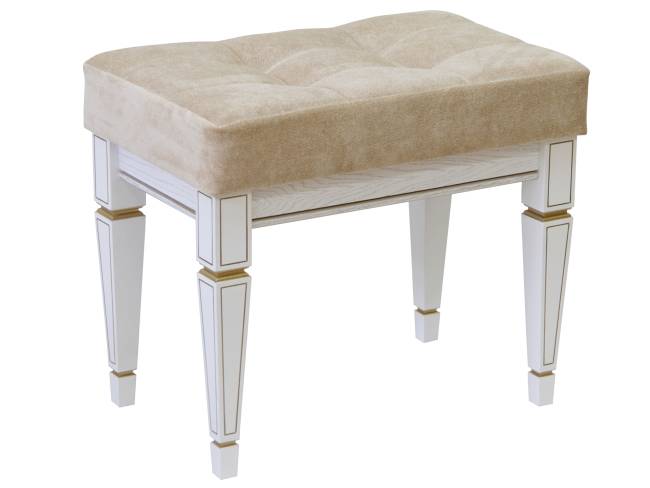 Банкетка Васко В 97Н белый ясень/золото