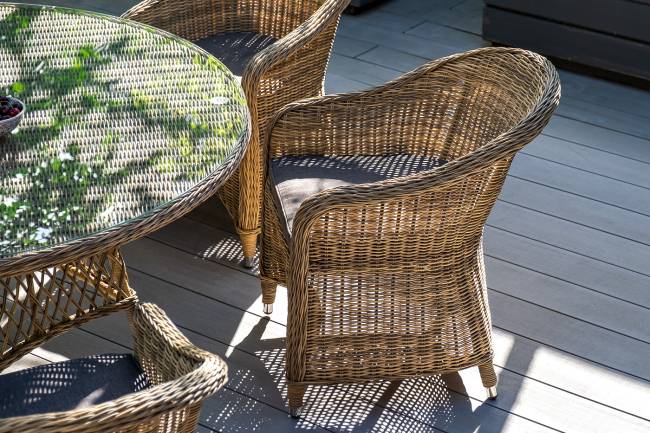 "Эспрессо" плетеный круглый стол, диаметр 118 см, цвет соломенный "Эспрессо" плетеный круглый стол, диаметр 118 см, цвет соломенный