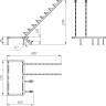 Каркас к лестнице ЛЕС-06 универсальной (поворот 180 градусов) 2334 проем 1800-2812, Белый