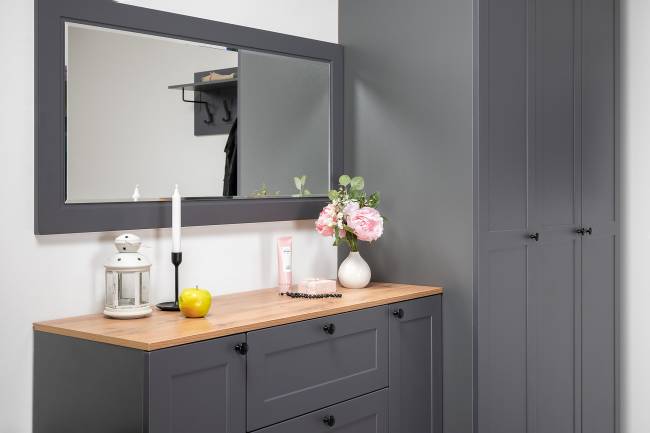 Шкаф Остин 13.224 цвет серый графит/дуб крафт золотой Шкаф Остин 13.224 цвет серый графит/дуб крафт золотой