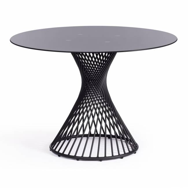 Стол BERTOIA (mod. GT21) металл/стекло, 110 х 110 х 75 см, Black (черный) Black (черный) металл/стекло