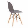 Стул CINDY (EAMES) (mod. 1801) дерево бук/металл/сиденье пластик, 45x51x82 см, Light grey (светло-серый) (Комплект из 4 шт.) Light grey (светло-серый) дерево бук/металл/сиденье пластик