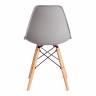 Стул CINDY (EAMES) (mod. 1801) дерево бук/металл/сиденье пластик, 45x51x82 см, Light grey (светло-серый) (Комплект из 4 шт.) Light grey (светло-серый) дерево бук/металл/сиденье пластик