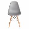 Стул CINDY (EAMES) (mod. 1801) дерево бук/металл/сиденье пластик, 45x51x82 см, Light grey (светло-серый) (Комплект из 4 шт.) Light grey (светло-серый) дерево бук/металл/сиденье пластик