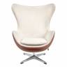 Кресло EGG STYLE CHAIR коричневый, белый, экокожа Кресло EGG STYLE CHAIR коричневый, белый, экокожа