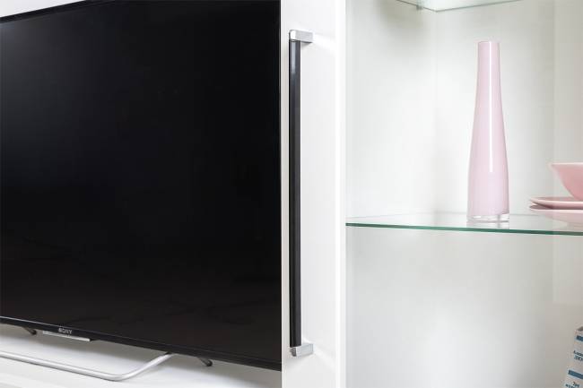 Стенка для гостиной Валенсия № 62 цвет белый шагрень Стенка для гостиной Валенсия № 62 цвет белый шагрень