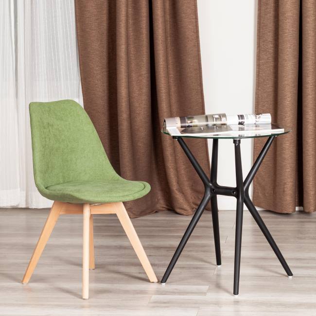 Стул TULIP SOFT (mod. 053V) / 1 шт. в упаковке дерево/пластик/ткань, 49,5 x 54,5 x 84 см, Зеленый (Green) LY1701-7 зеленый дерево/пластик/ткань
