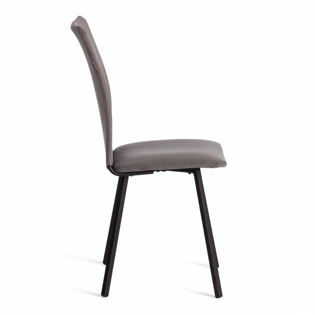 Стул обеденный La Rousse флок , серый/черный, 29, 49х50х93 серый флок Стул обеденный La Rousse флок , серый/черный, 29, 49х50х93 серый флок