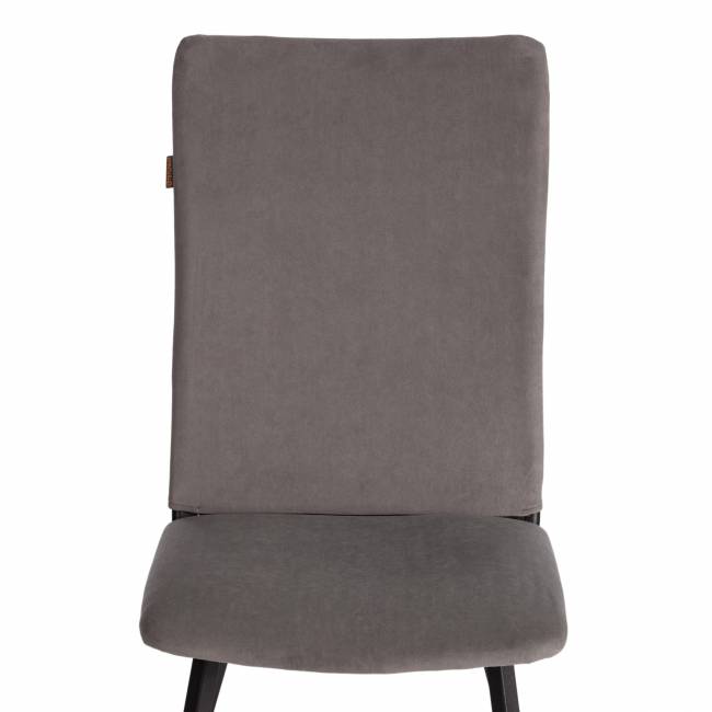 Стул обеденный La Rousse флок , серый/черный, 29, 49х50х93 серый флок Стул обеденный La Rousse флок , серый/черный, 29, 49х50х93 серый флок