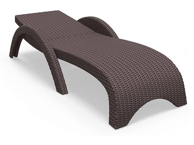 Шезлонг пластиковый GS 1009 (Fiji) коричневый 1870x730x340 мм