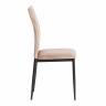 Стул CAPRI (mod. 39) металл, вельвет, 49.5 х 41 х 93,5 см, Beige (бежевый) HLR8 / черный (Комплект из 4 шт.) Beige (бежевый) HLR8 / черный металл, вельвет