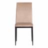 Стул CAPRI (mod. 39) металл, вельвет, 49.5 х 41 х 93,5 см, Beige (бежевый) HLR8 / черный (Комплект из 4 шт.) Beige (бежевый) HLR8 / черный металл, вельвет