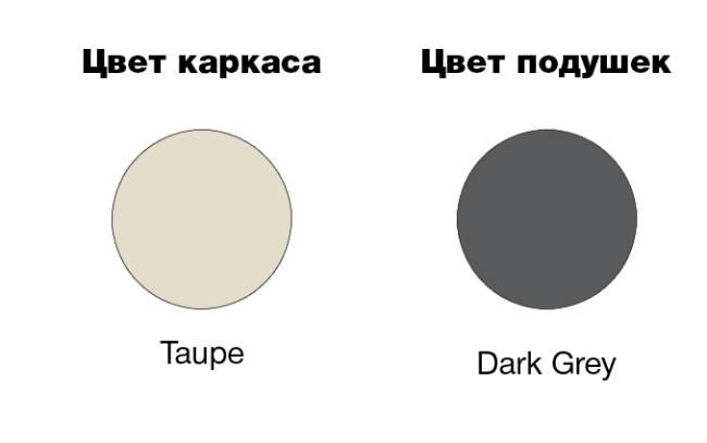 Комплект пластиковой мебели Mykonos бежевый, темно-серый