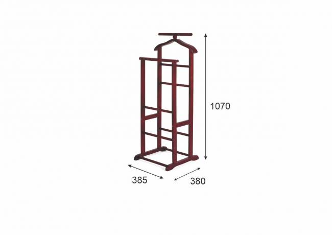 Вешалка костюмная В 9Н махагон