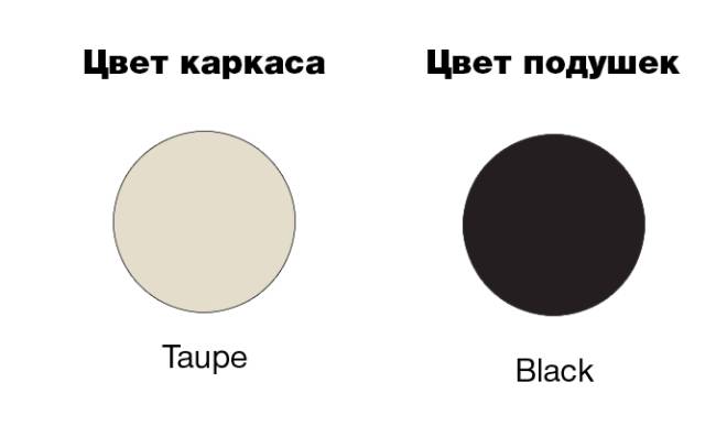 Комплект пластиковой мебели Mykonos бежевый, черный