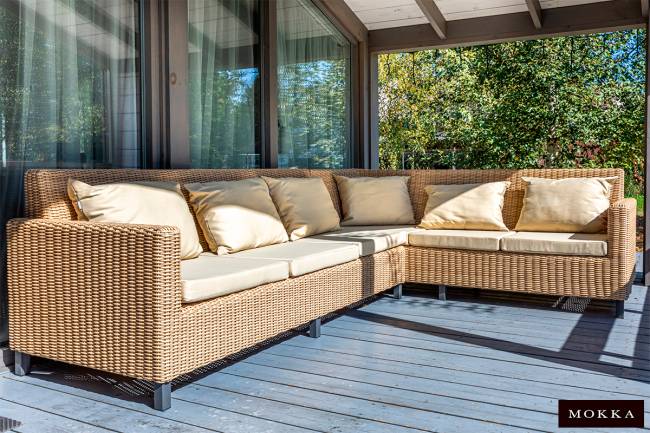 MOKKA БЕЛЛА / BELLA диван угловой, соломенный