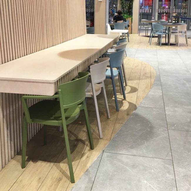 Кресло пластиковое Abuela B белый 580х525х765 мм