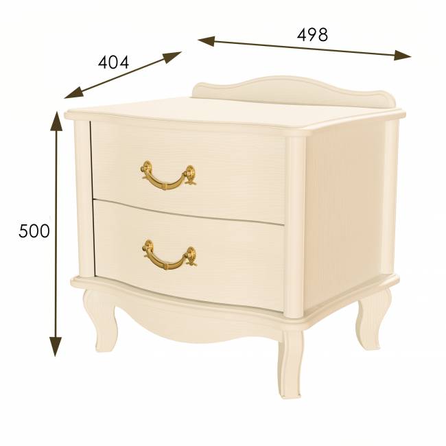 Тумбочка Джульетта 2 ящ. дуб шампань Л Тумбочка Джульетта 2 ящ. дуб шампань Л