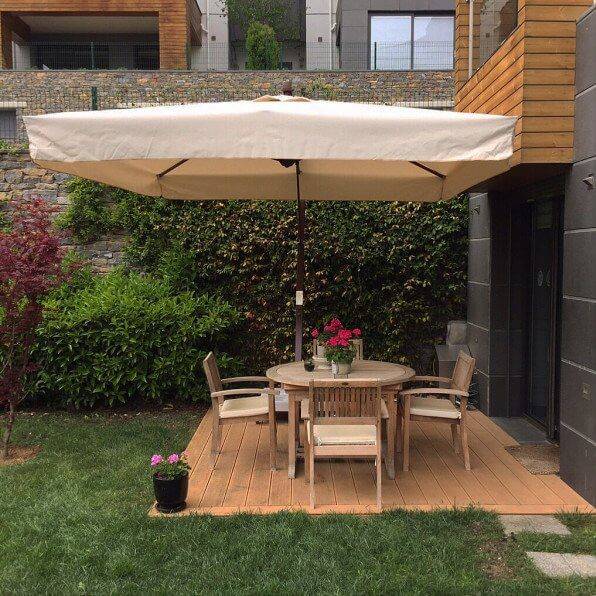 Зонт профессиональный 3х4 м Banana бежевый 3000х4000 мм