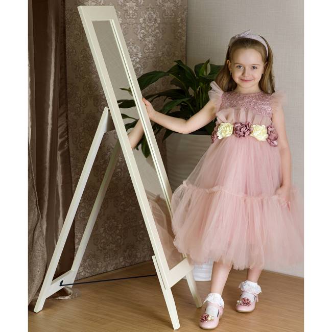 Зеркало напольное BeautyStyle 1 слоновая кость 130 см х 35 см