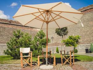 Зонт профессиональный Ø3 м Palladio Standard натуральный, слоновая кость Ø3000 мм