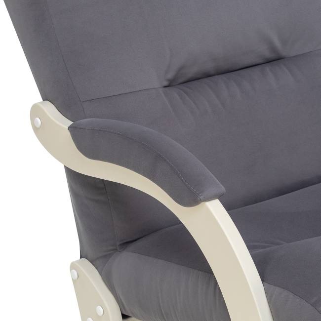 Кресло-качалка Leset Дэми Слоновая кость V32 серый Кресло-качалка Leset Дэми Слоновая кость V32 серый